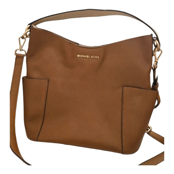 Michael Kors Tan and Beige Leather Shoulder Bag Size Large - Picture 1 of 15